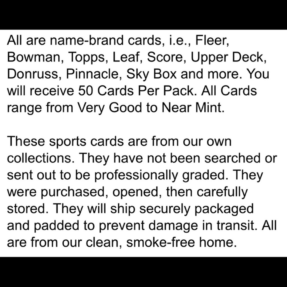 50 Sports Card MYSTERY PACKS Random Unsearched Baseball Football Collect! - Picture 4 of 7